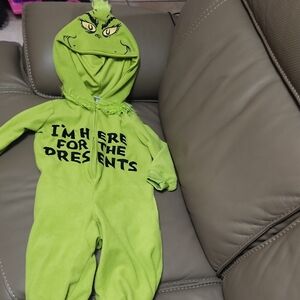 Green Kids One Piece with Fun Print